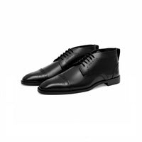 Black lace-up derby, rear view
