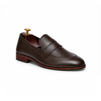Burgundy penny loafer, sole detail